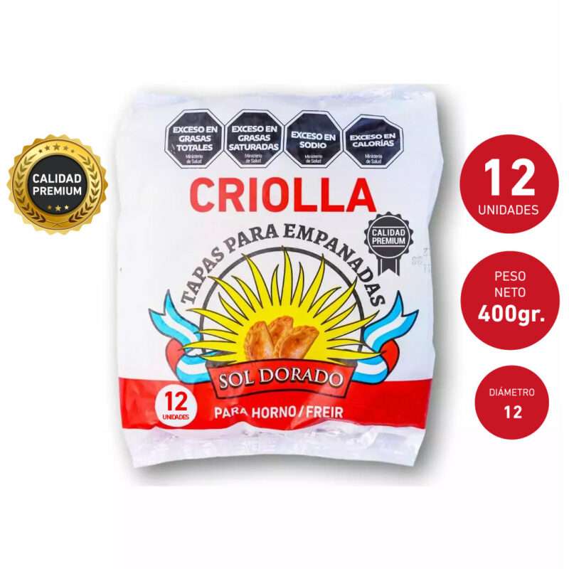 Tapas empanadas criolla premium x 12