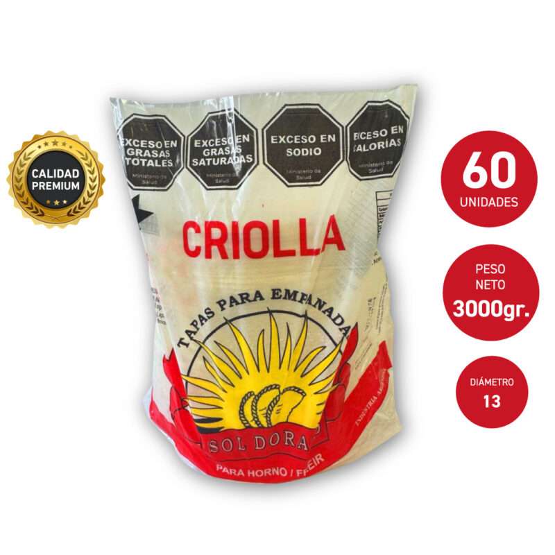 Tapas empanadas criolla premium x 60