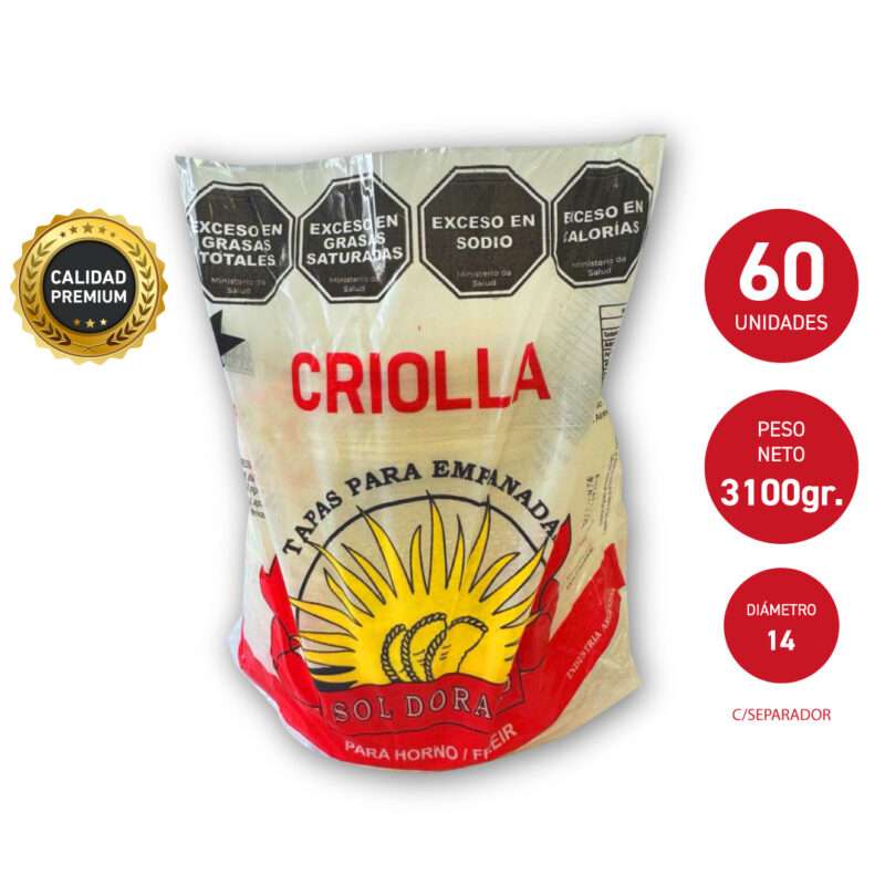 Tapas empanadas criolla premium x 60