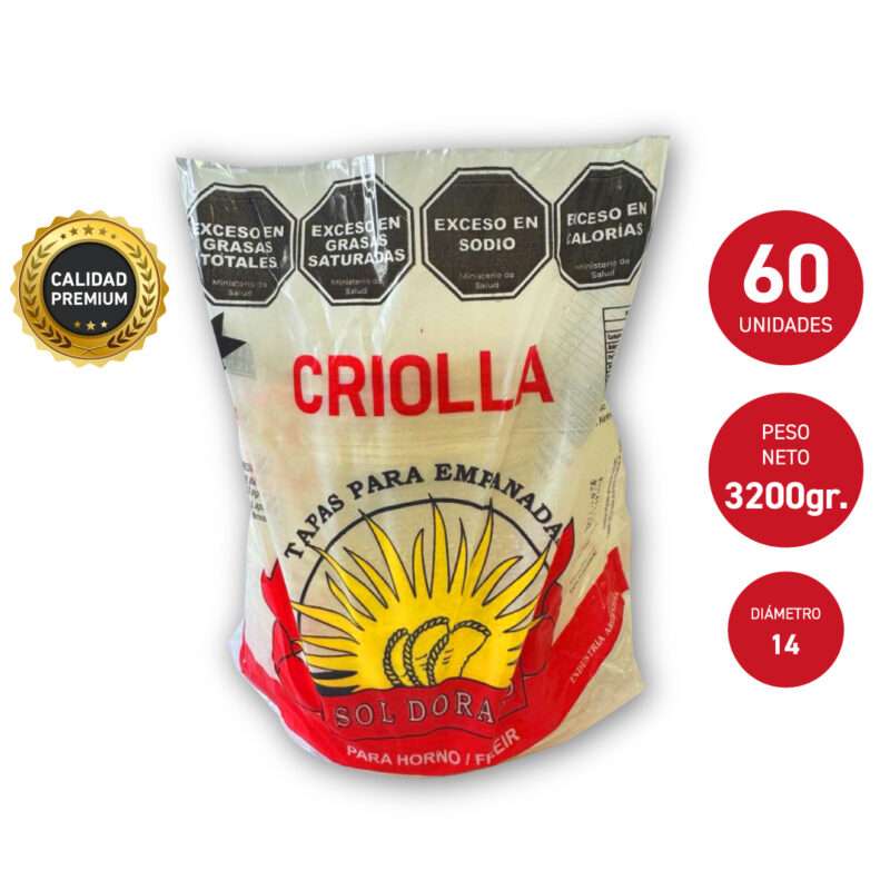 Tapas empanadas criolla premium x 60