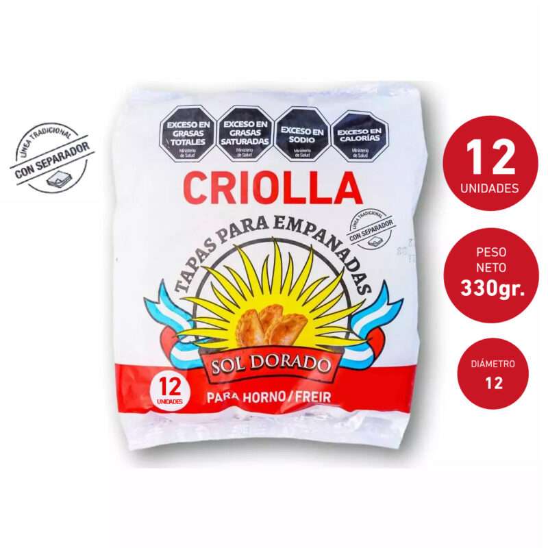 Tapas empanadas criolla tradicional x 12